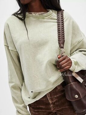 NEW Free People Falling Forward Snow Washed
Destroyed Crew